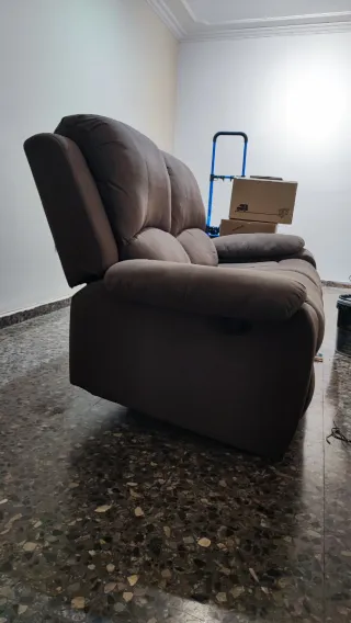 Sofá 2 plazas reclinable tela