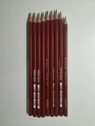 9 Lápices de dibujo técnico 2H=4