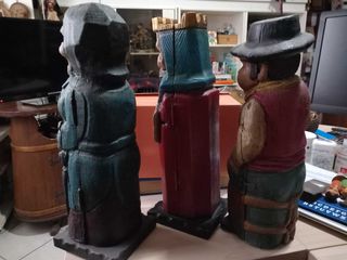 Sculture porta bottiglia in legno