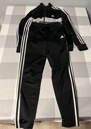 Conjunto chándal Adidas negro y gris