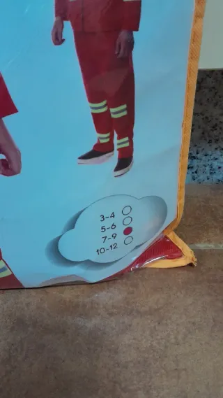 Disfraz Bombero Niño/a Talla 7-9Años