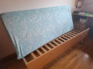 Cama nido inferior con somier y colchón 190 x 80