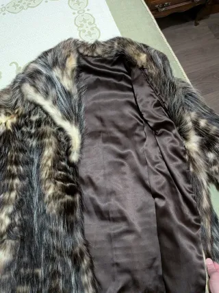 Abrigo de piel multicolor
