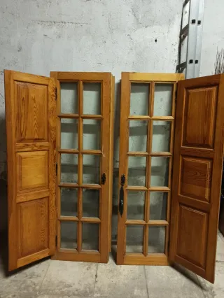 Ventanas madera pino con contraventanas