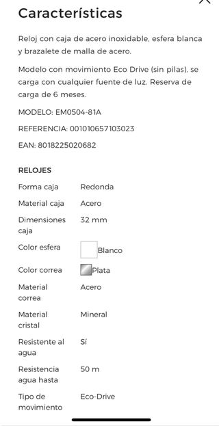 Reloj Citizen Eco-Drive Señora Nuevo