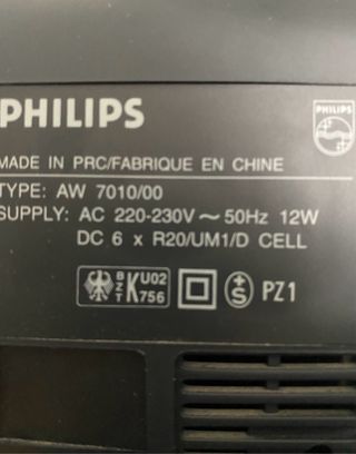 Radiocasete Philips Negro/Gris