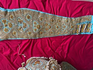 Traje de Luces Torero Bordado Azul y Dorado