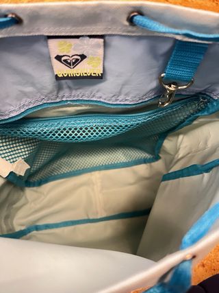 Bolso bandolera Roxy beige y azul