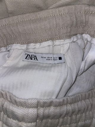 Zara Beige tracksuit trousers Size M