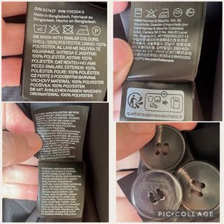 Gabardina negra doble abotonadura