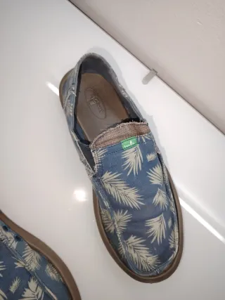 Sanuk Scarpe Fantasia Foglie Blu