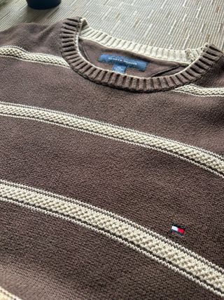 Jersey Tommy Hilfiger Rayas Marrón Talla XXL