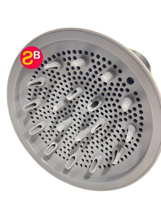 Secador de pelo gris y rosa