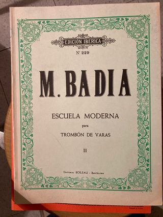 Libro de Música M. Badia - Trombon