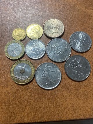 10 Monedas Francesas Variadas
