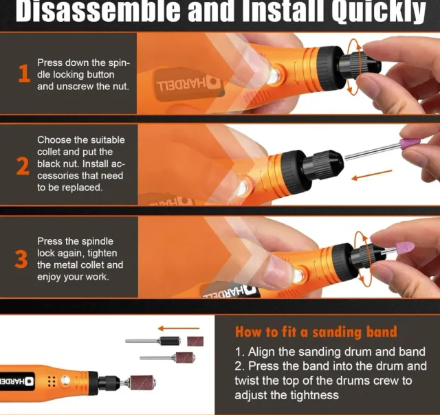 Kit Herramientas Rotativas Inalámbricas HARDELL