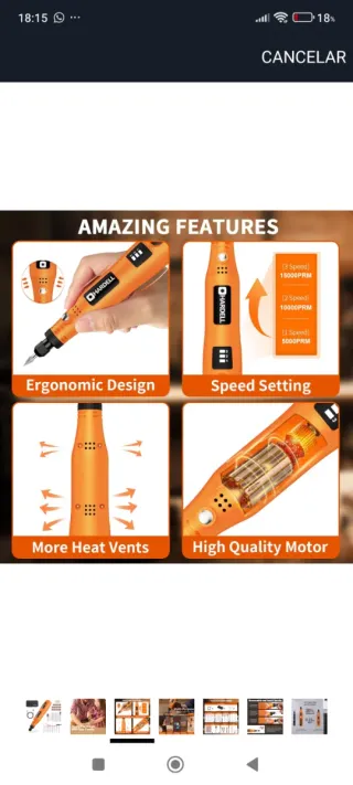 Kit Herramientas Rotativas Inalámbricas HARDELL