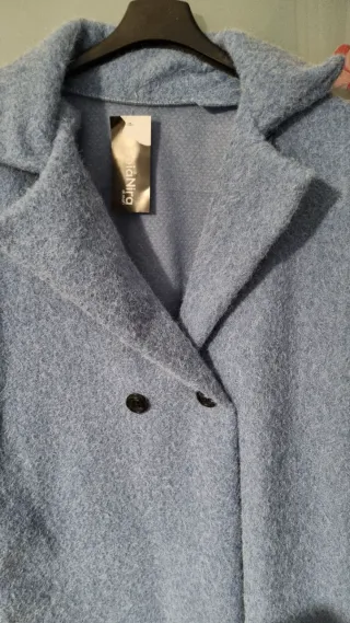 Cappotto lana blu polvere