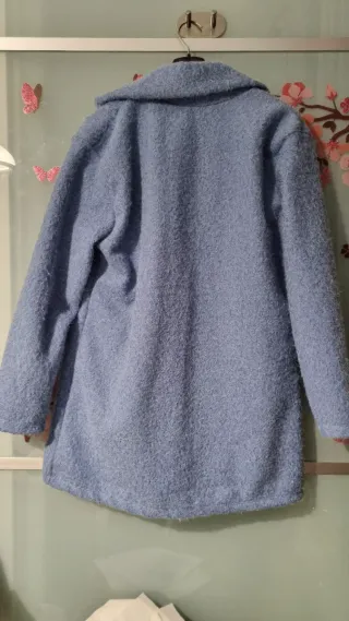 Cappotto lana blu polvere