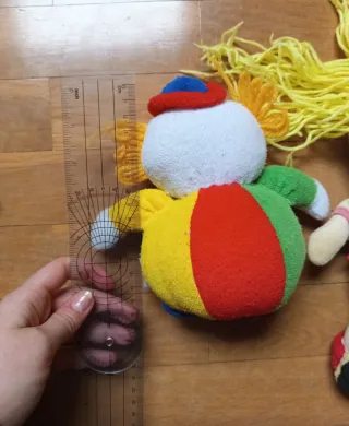 Peluche Payaso y muñeca niña