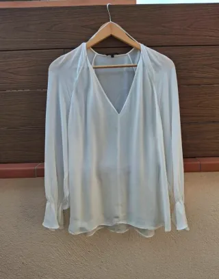 Blusa blanca Massimo Dutti Talla S