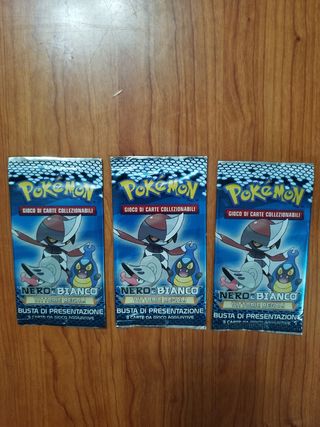 3 buste di presentazione Pokémon Nero e Bianco