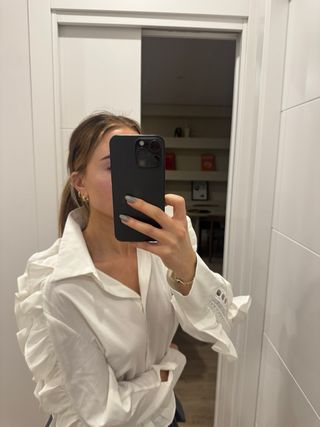 Camisa blanca volantes nueva