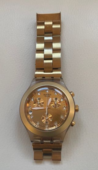 Reloj Swatch Dorado Cronógrafo