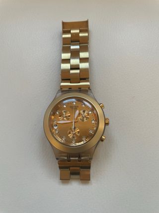 Reloj Swatch Dorado Cronógrafo