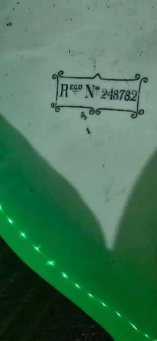 Lavabo Inglés Antiguo Porcelana Azul Blanco