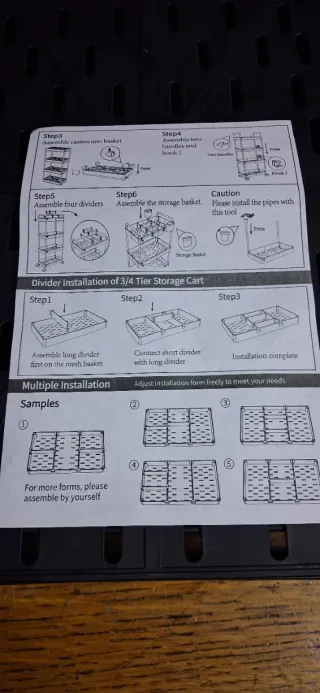 Carro de cocina camarera de  plástico