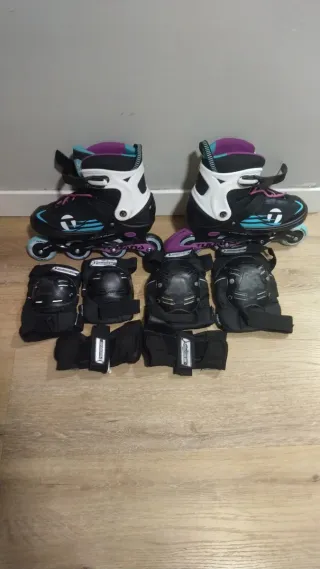 Patines en línea Talla 38-42 + Protecciones