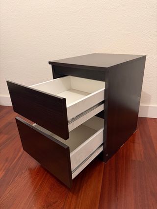 Mesita Noche IKEA KULLEN Marrón Oscuro