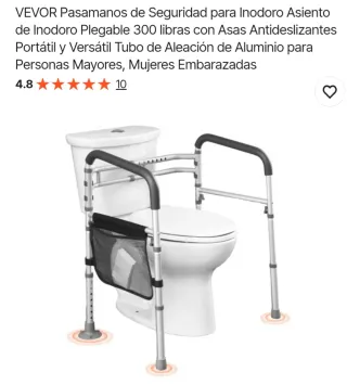 Apoyo de seguridad VEVOR para inodoro
