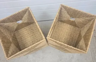 Lote 4 Cajas Almacenaje Yute Ikea Knipsa