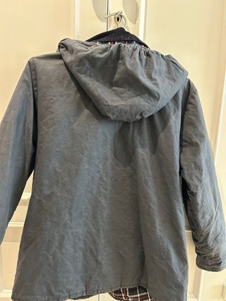 Chaqueta tipo Barbour azul marino T12 niño