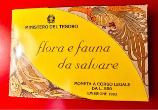 Moneta 500 Lire 1993 Flora e Fauna Argento FDC