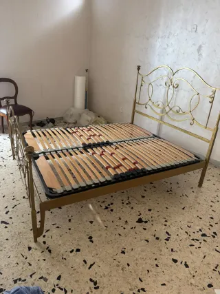 Letto ferro battuto con rete ortopedica