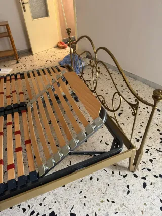 Letto ferro battuto con rete ortopedica