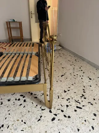 Letto ferro battuto con rete ortopedica