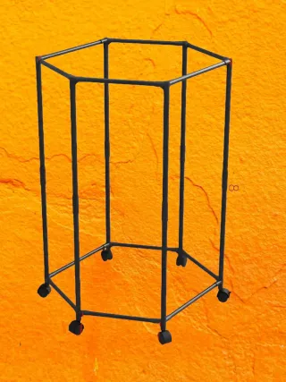 Appendiabiti esagonale metallo nero stand rack ape