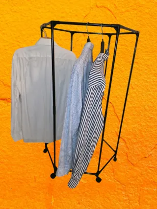 Appendiabiti esagonale metallo nero stand rack ape