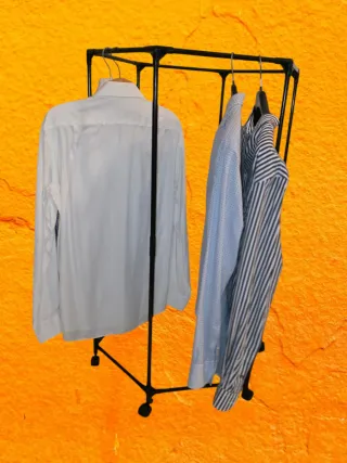 Appendiabiti esagonale metallo nero stand rack ape