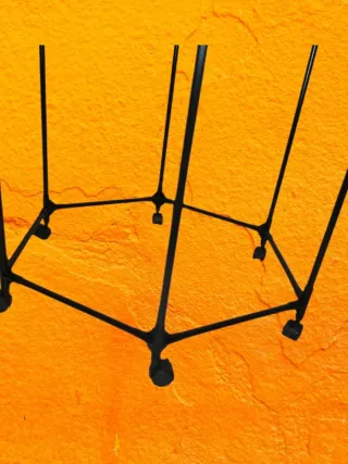 Appendiabiti esagonale metallo nero stand rack ape