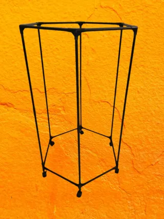 Appendiabiti esagonale metallo nero stand rack ape