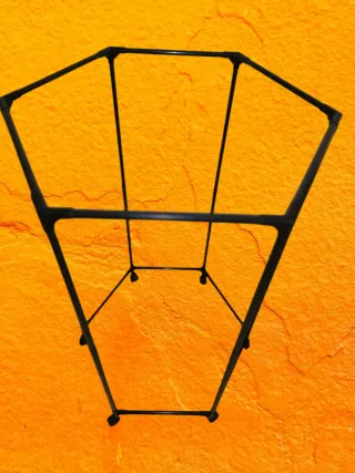 Appendiabiti esagonale metallo nero stand rack ape