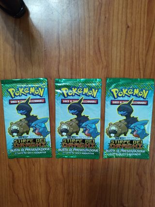 3 Buste Presentazione Pokémon Nero Bianco