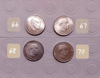 Monedas 100 Pesetas Franco Plata 1966