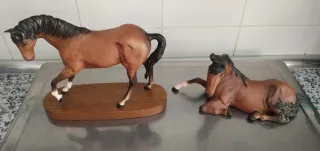 Pareja de caballos Beswick porcelana inglesa