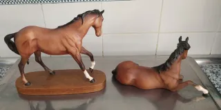 Pareja de caballos Beswick porcelana inglesa
